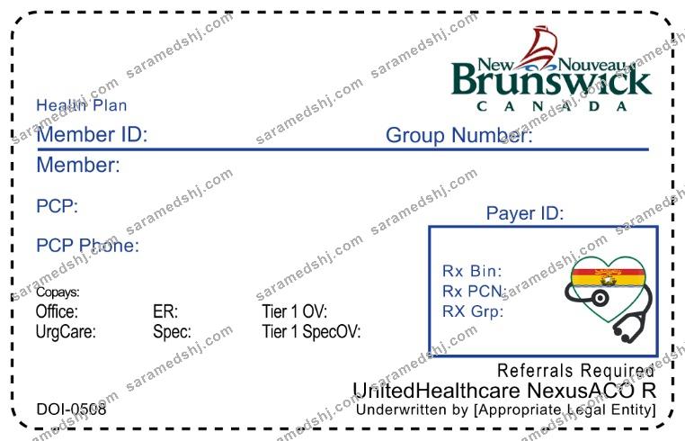 New Brunswick health insurance card